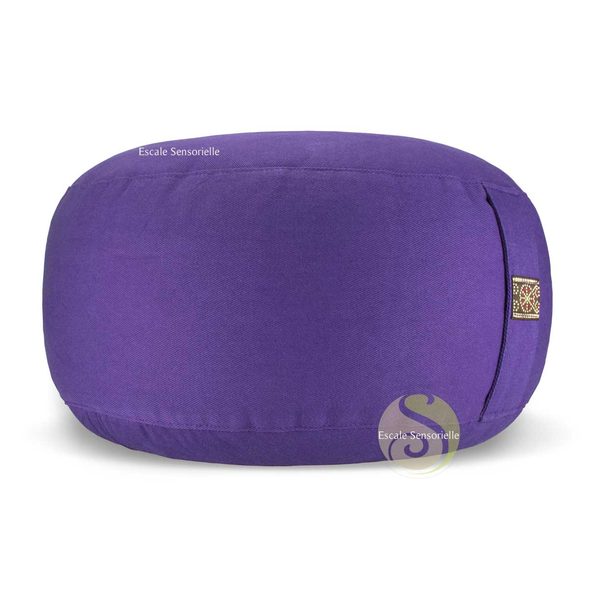 Coussin améthyste déhoussable garni de cosses de sarrasin