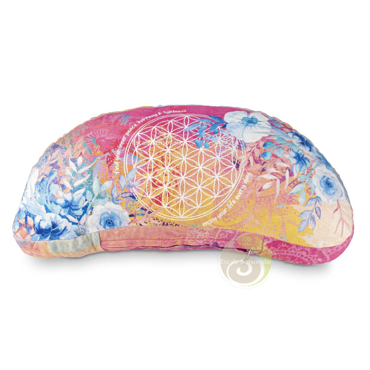 Coussin fuzen summer floral déhoussable en coton bio