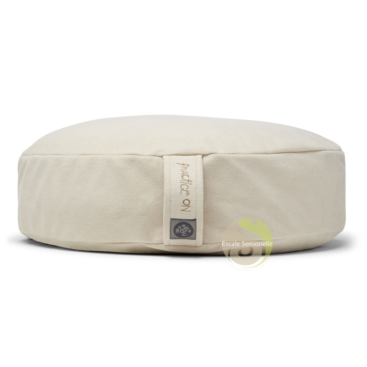 Coussin doux sand en coton déhoussable garni de cosse de sarrasin et de polyester recyclé