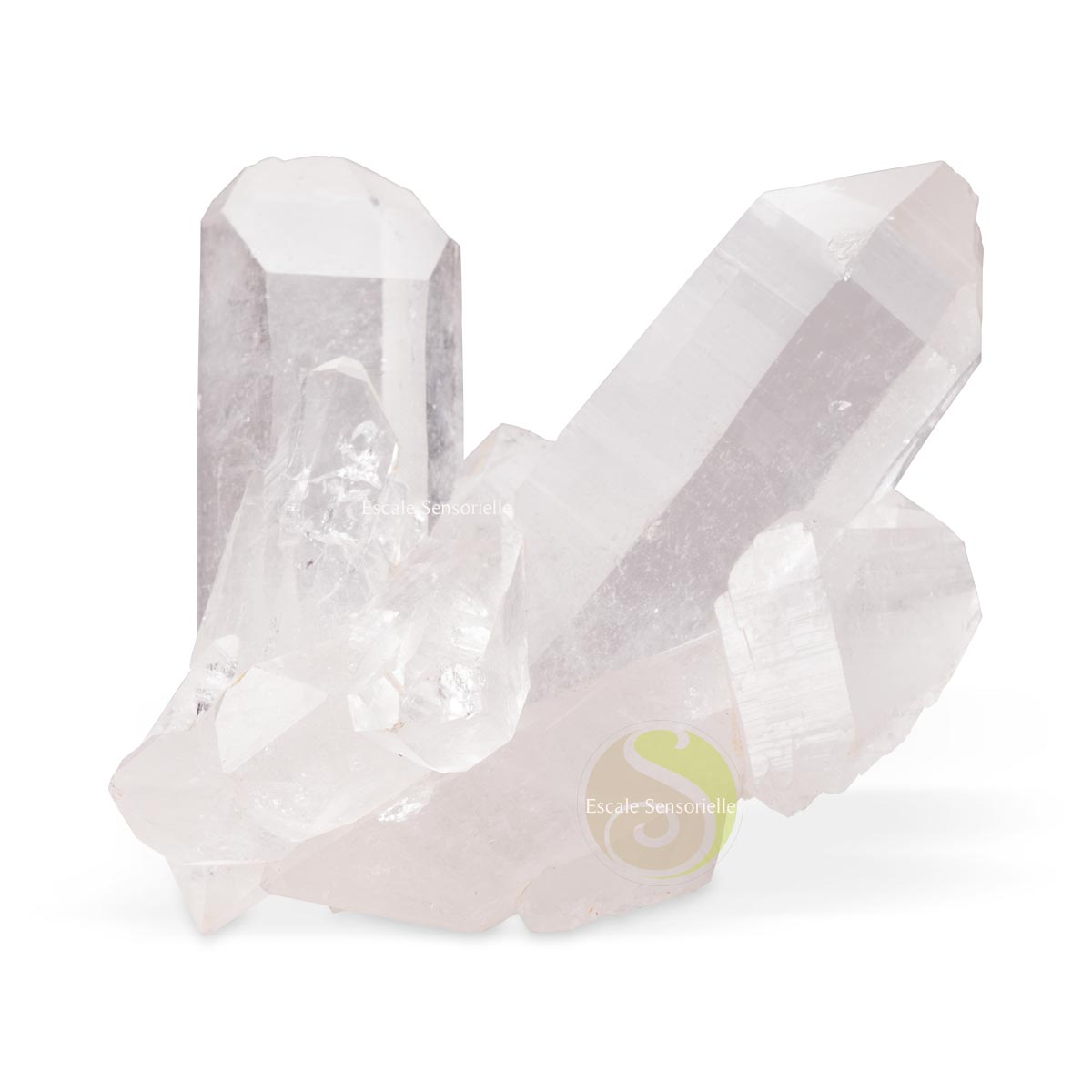 Double pointe de cristal de roche 238g pierre minérale naturelle