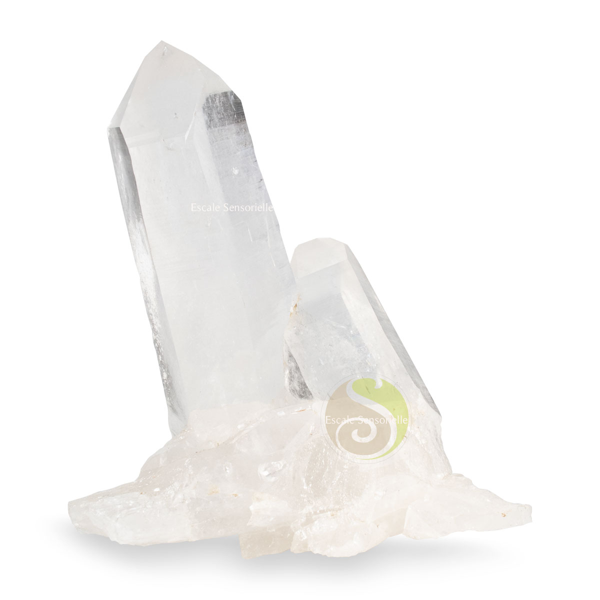 Double pointe cristal de roche origine Pakistan 246g