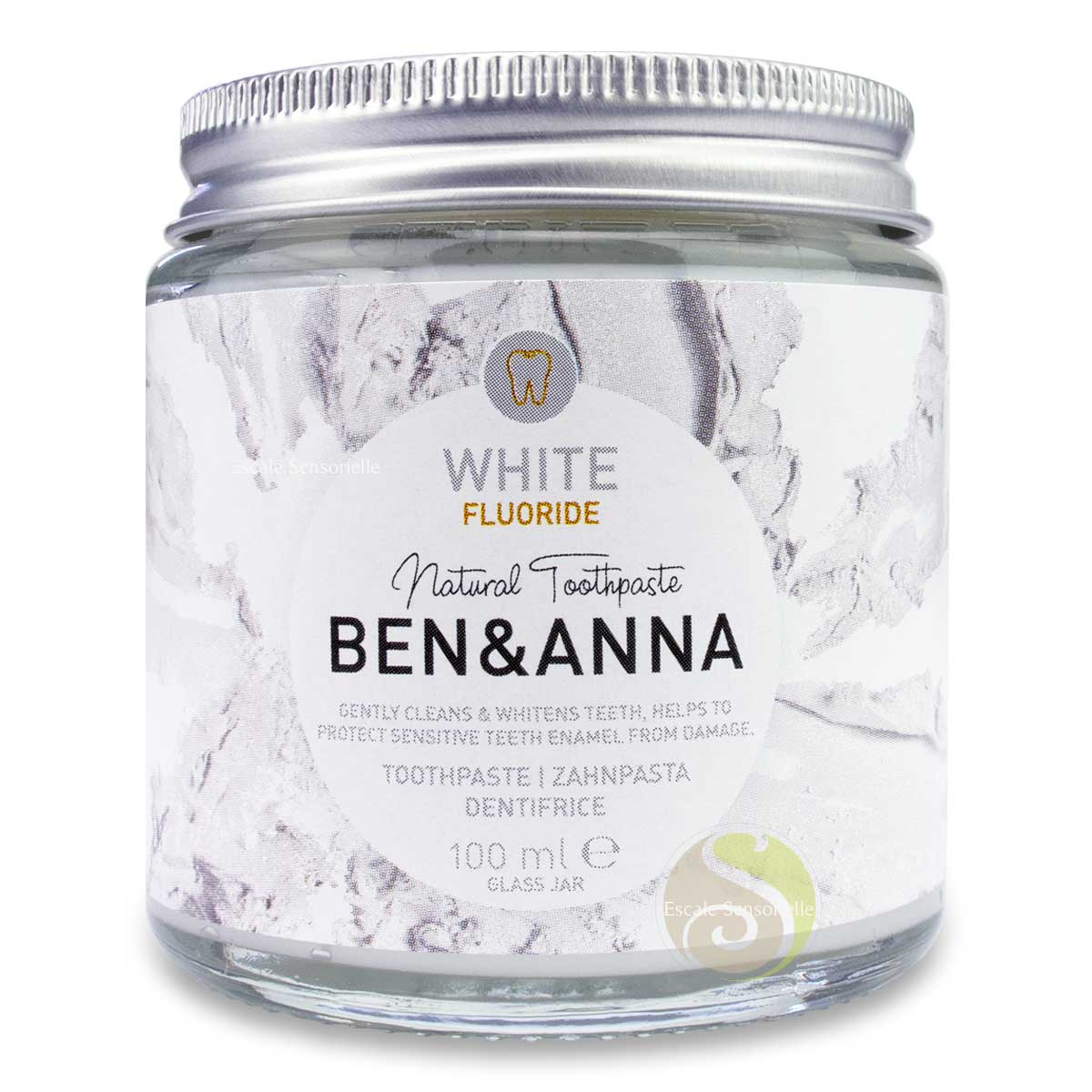 Dentifrice blancheur avec fluor Ben & Anna protection dents sensibles