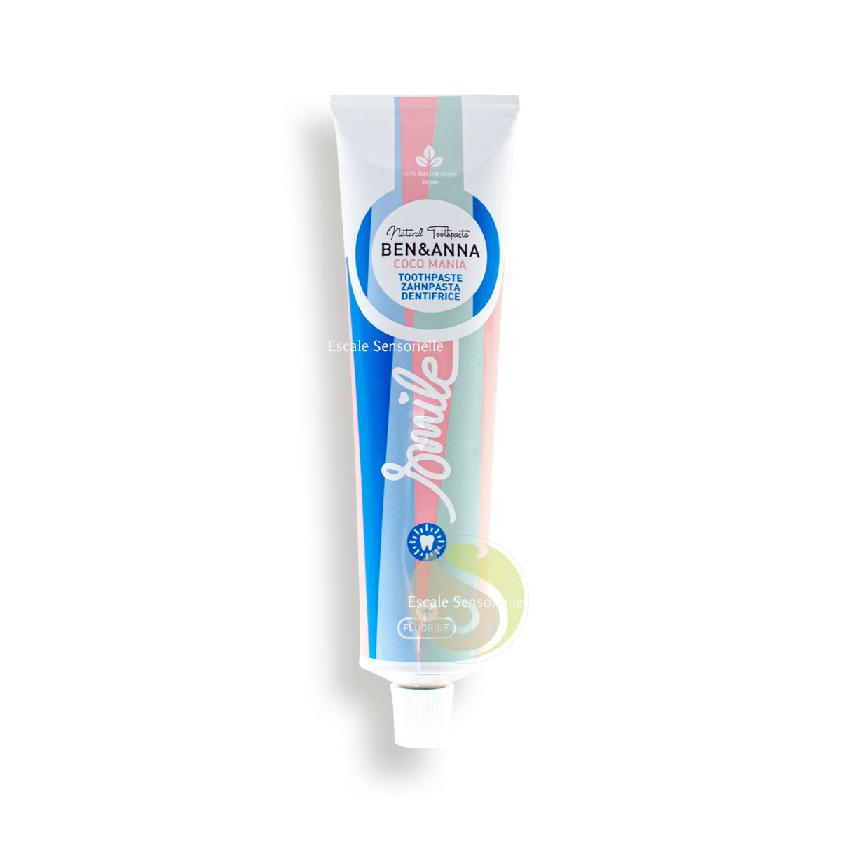 Dentifrice coco mania avec fluor Ben & Anna certifié Natrue