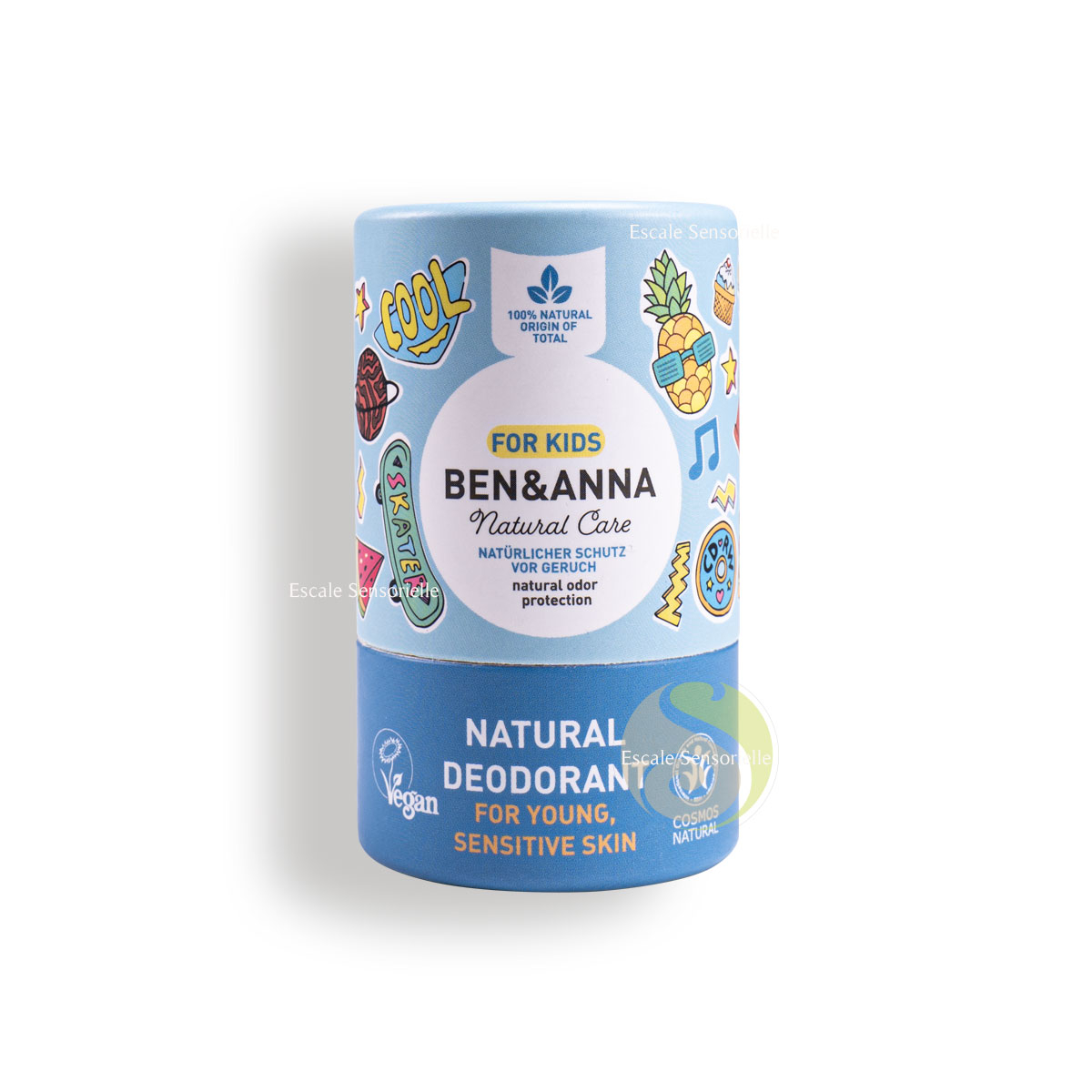 Déodorant solide enfant naturel citronné dés 7 ans Cosmos natural et vegan Ben & Anna