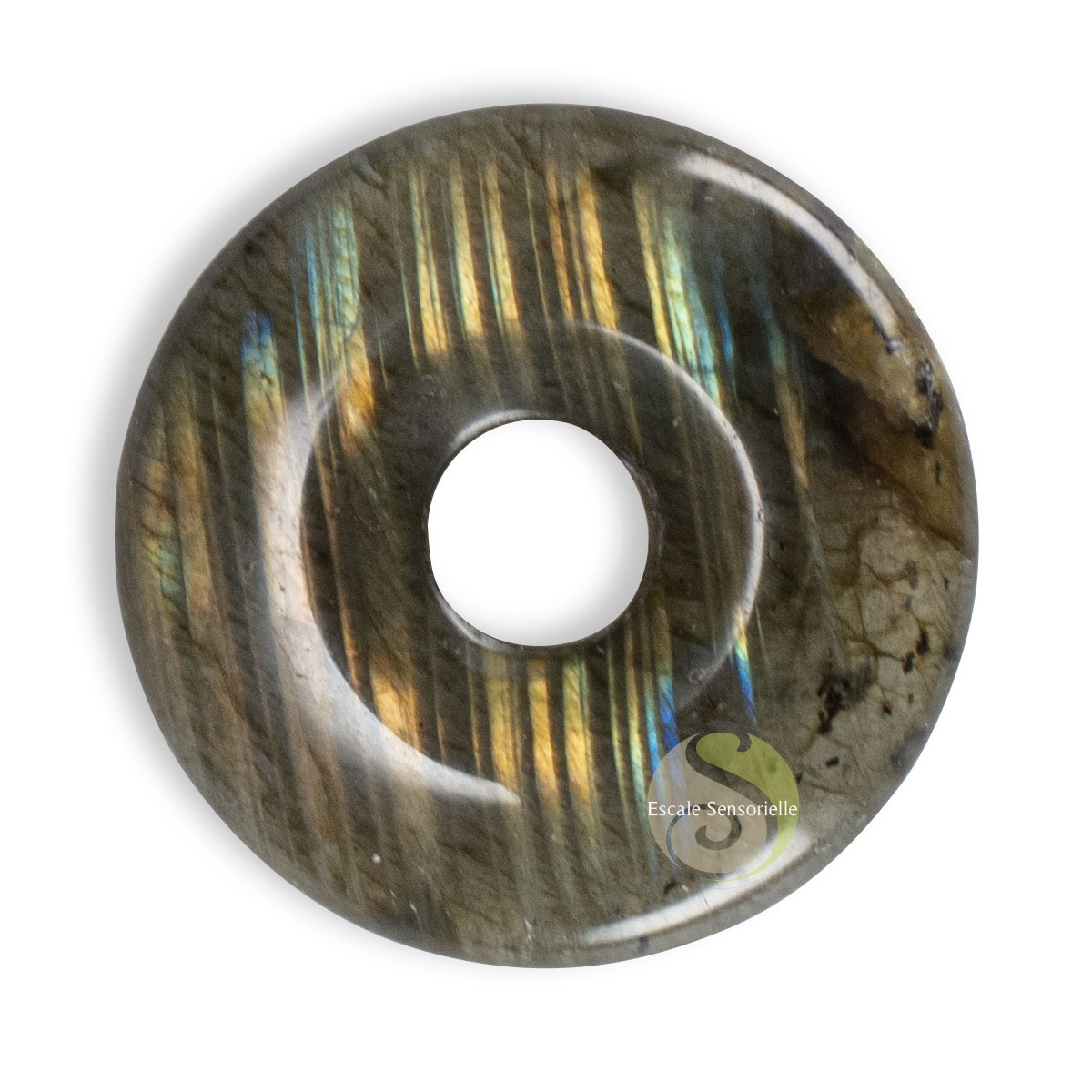 Pendentif 30mm en labradorite pi chinois 30mm
