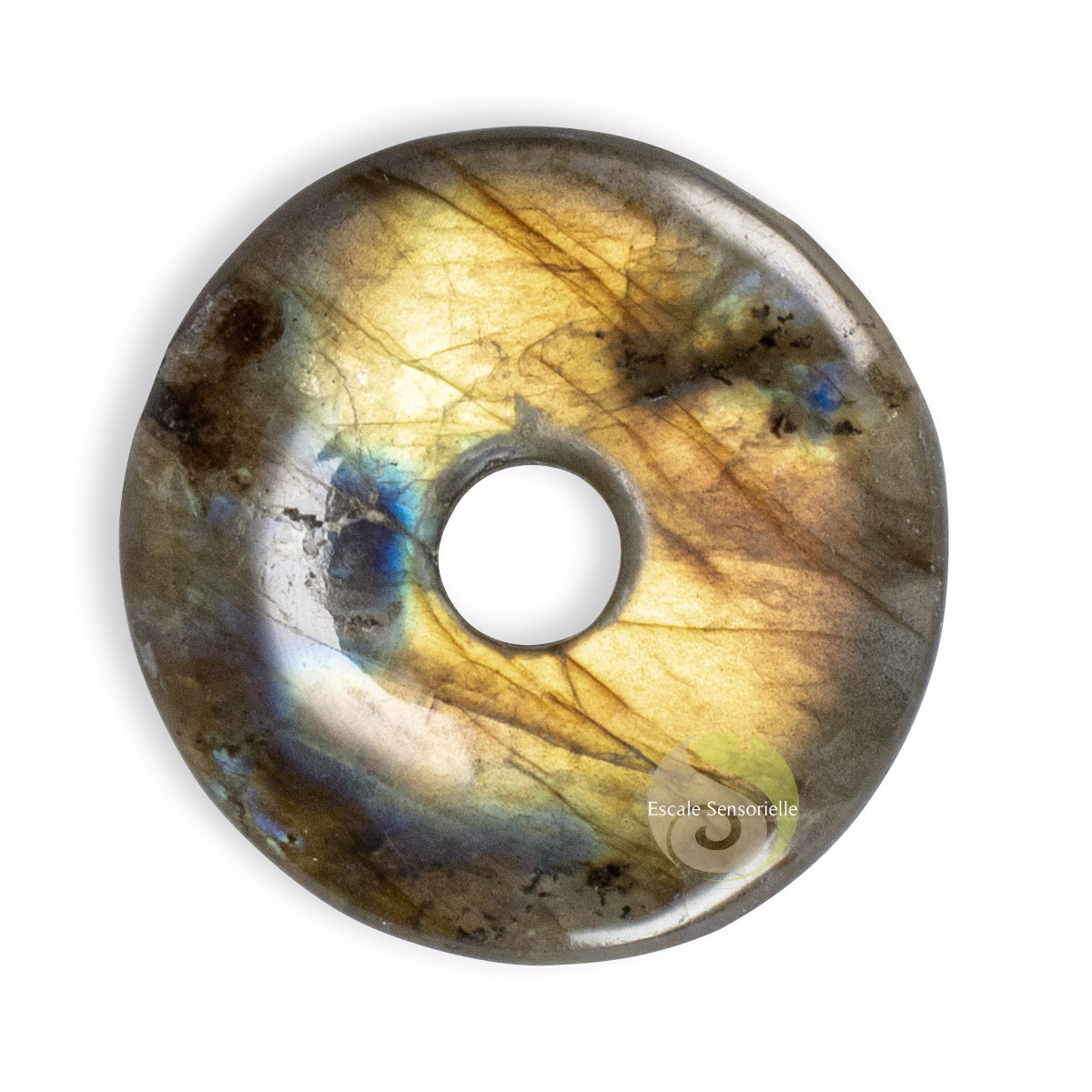 Pi 30 mm chinois pour pendentif en pierre naturelle labradorite