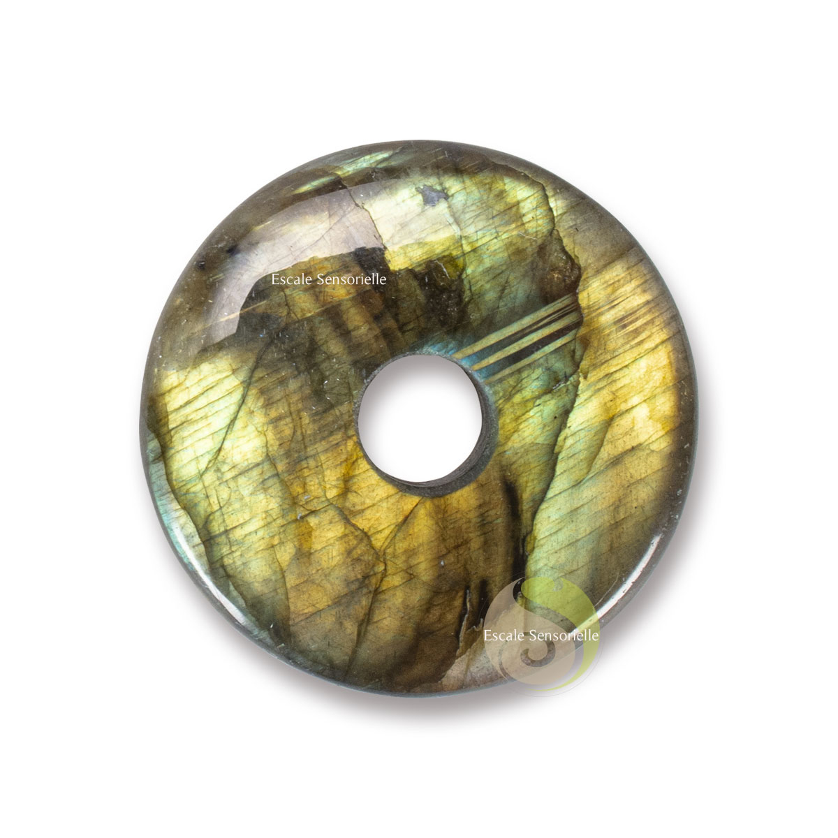 Pi chinois labradorite bijoux pierre minérale naturelle protection ondes négatives