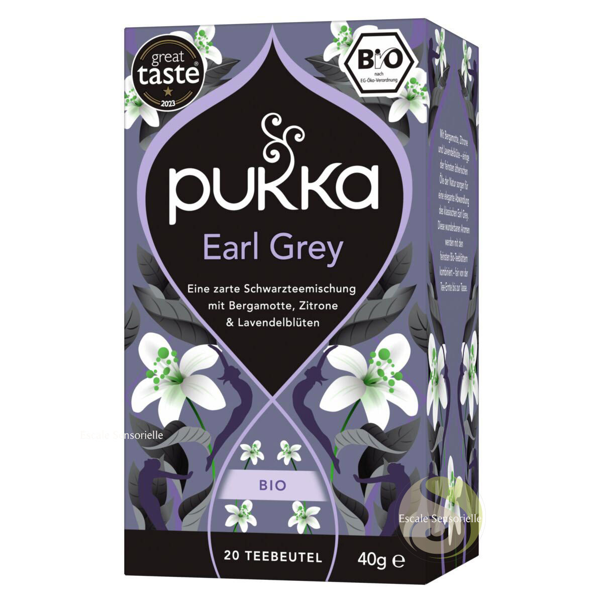 Earl grey bio thé noir à la bergamote, au citron et fleurs de lavande Pukka herbs