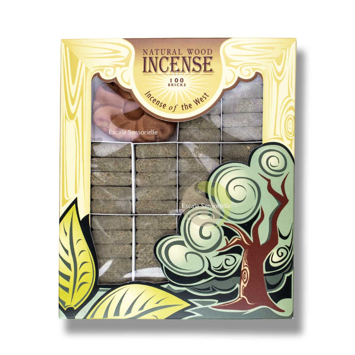 Coffret encens amérindien Incensio Santa Fe bois de noyer naturel 100 pièces