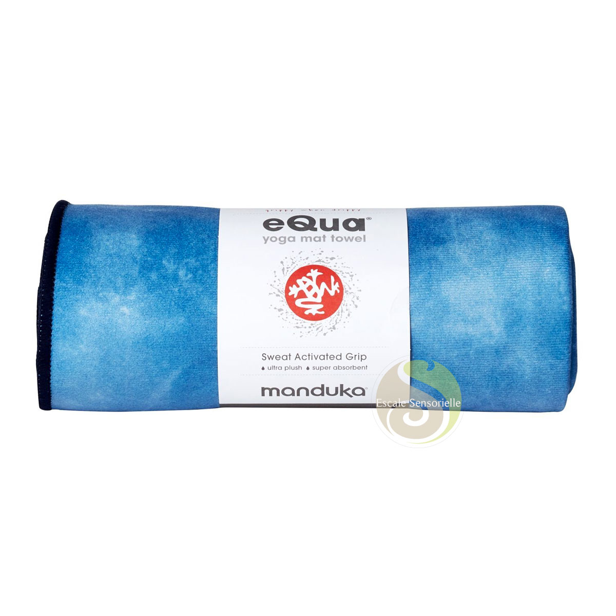 Grande serviette sport yoga Manduka eQua camo tie dye blues
