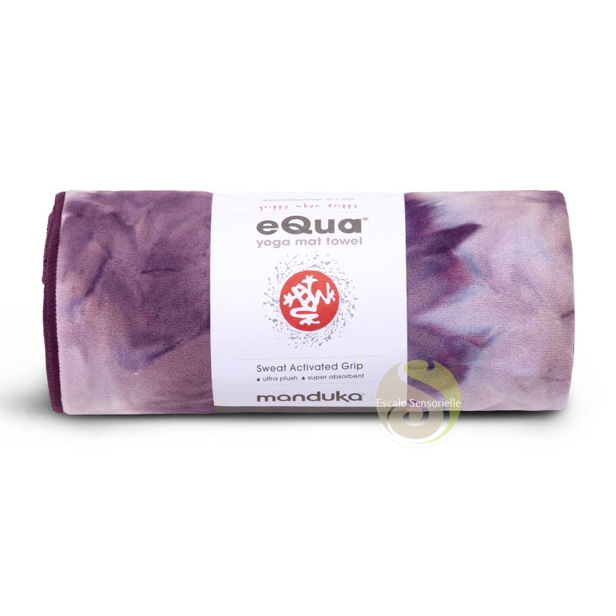 Serviette pour tapis de yoga absorbante microfibre douce Manduka Indulge blush tie dye