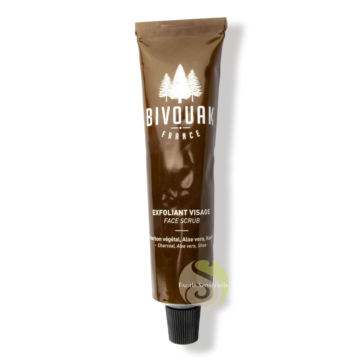 Exfoliant visage bio Bivouak Paris gommage au charbon végétal