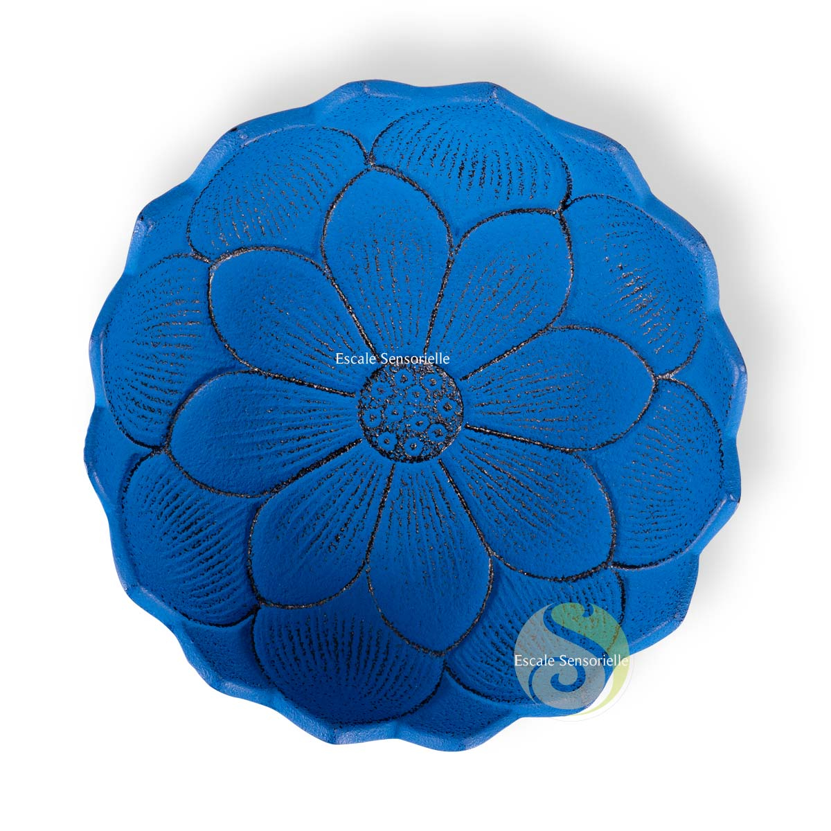 Support à encens lotus bleu en fonte japonaise Iwachu