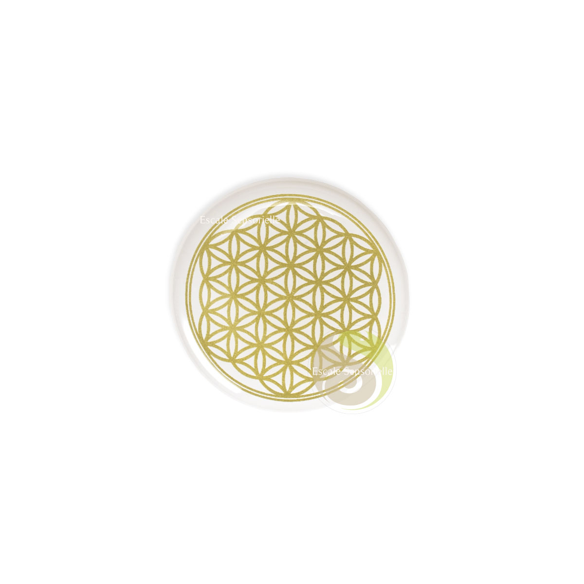 3D fleur de vie sticker autocollant couleur or