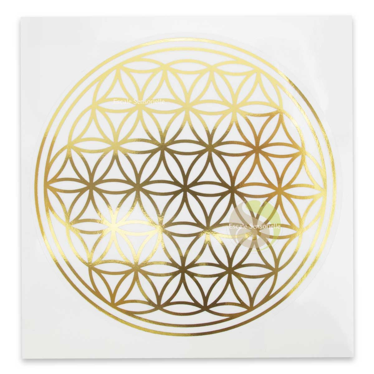 Fleur de vie or autocollant sticker 3 tailles