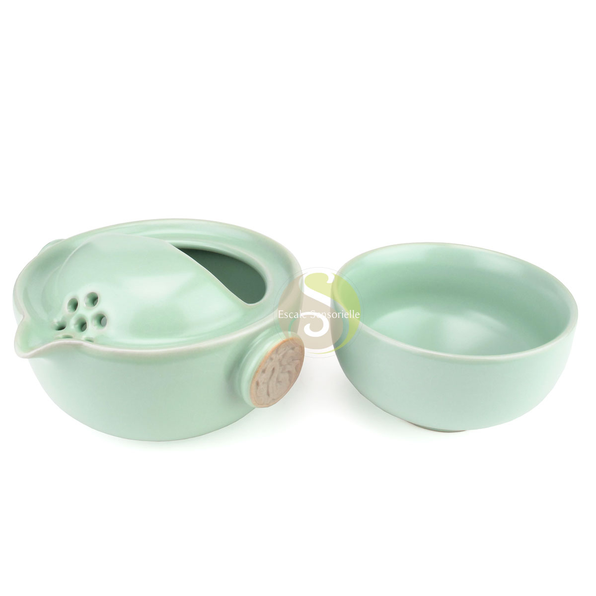 Gaiwan céramique céladon 160ml dégustation des thés d'exception