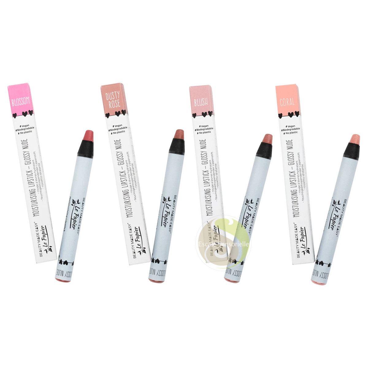 Rouge à lèvres Le Papier glossy nude vegan 100% biodégradable