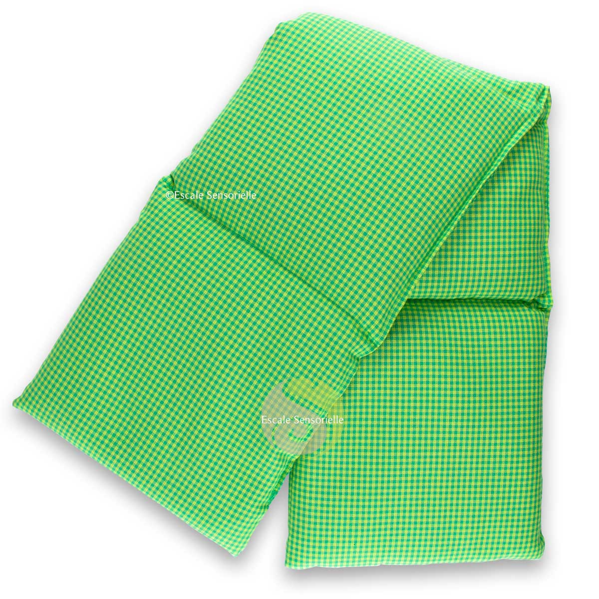 Tour de cou chauffant vert graines de colza soulage et détends les muscles