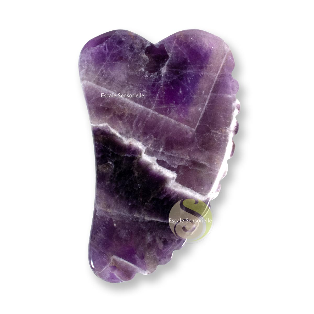 Gua sha cranté améthyste réduction des rides du visage