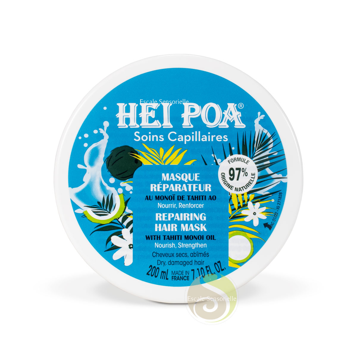 Masque réparateur monoï Hei Poa soin capillaire nourrissant de Tahiti AO