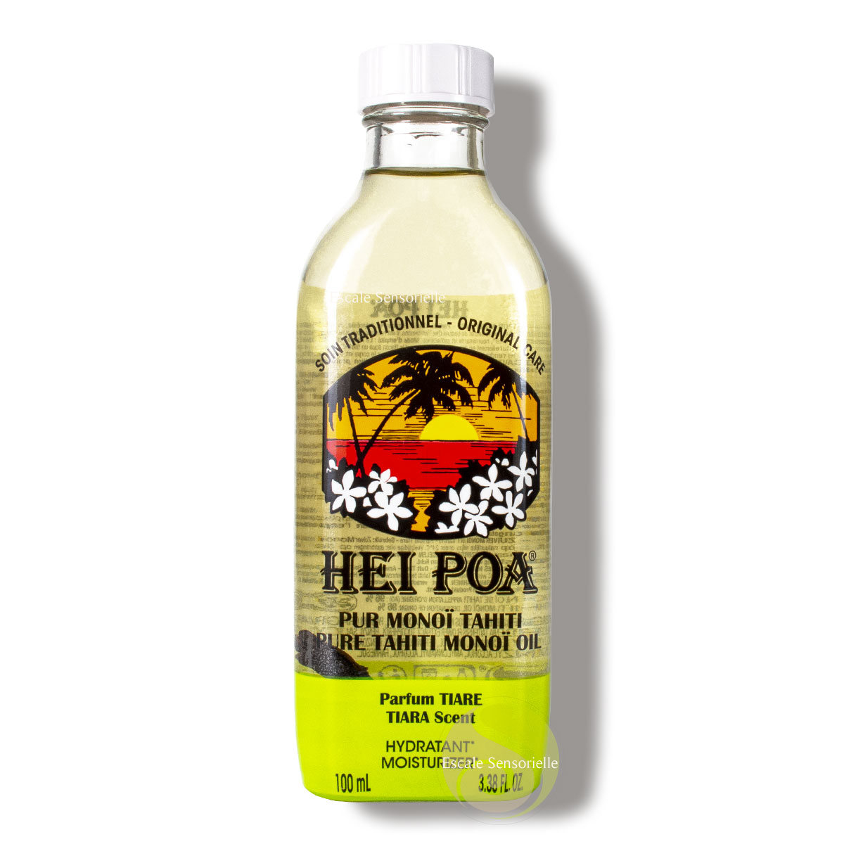 Pur monoï tiaré de Tahiti AO nourrit et hydrate corps et cheveux Hei Poa