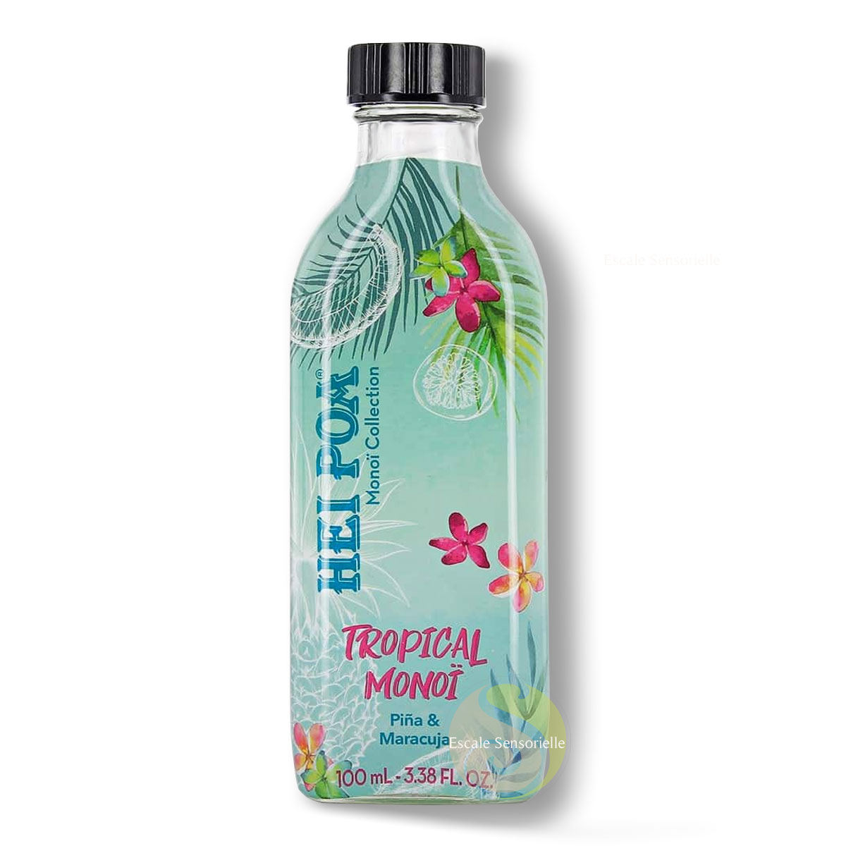 Tropical monoï collection Hei Poa AOP Pina et maracuja