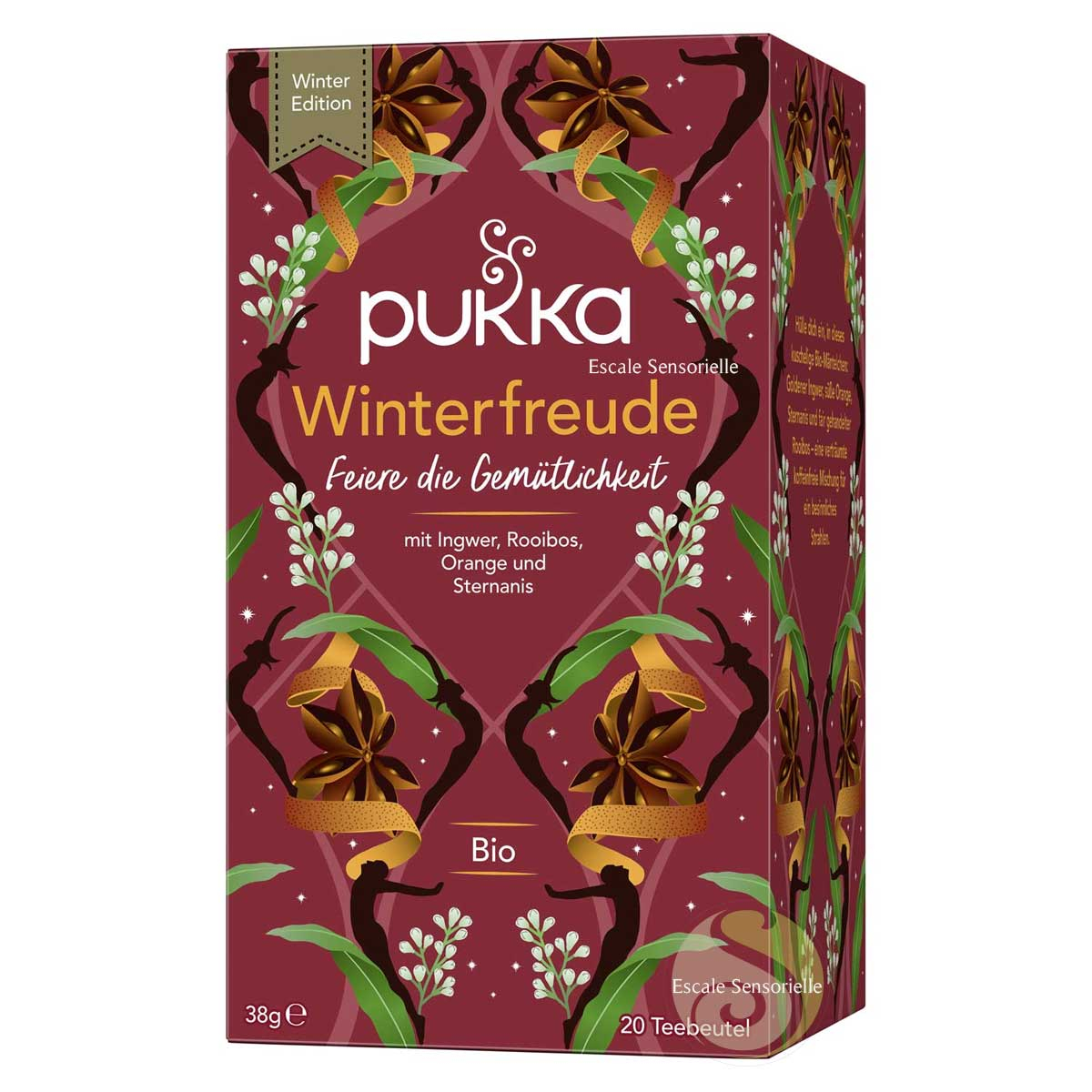 Hiver enchanté tisane bio gingembre, R00IB0S, orange et badiane Pukka Herbs