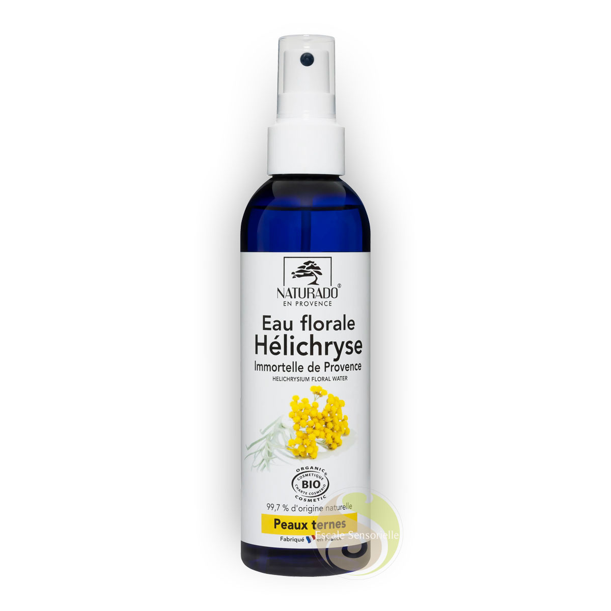 Eau florale d'hélichryse bio Naturado cicatrise et raffermit la peau