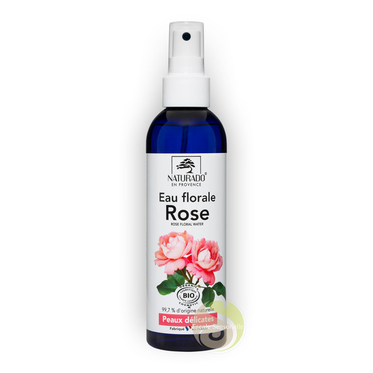 Eau florale bio rose de Damas Naturado hydrolat adoucissante astringente vertus
