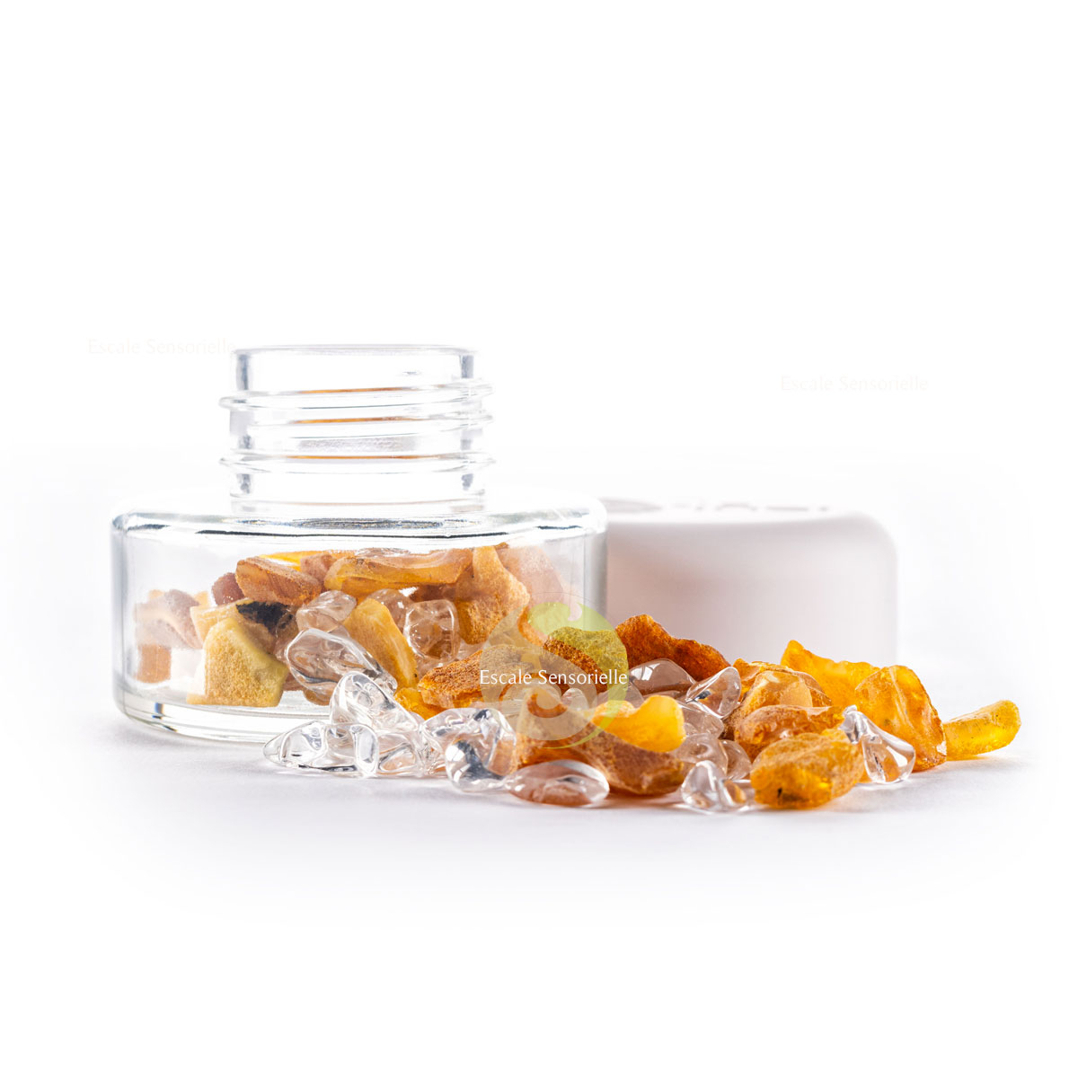 Ambre recharge bouteille nomade VitaJuwel INU! bienfaits des pierres naturelles