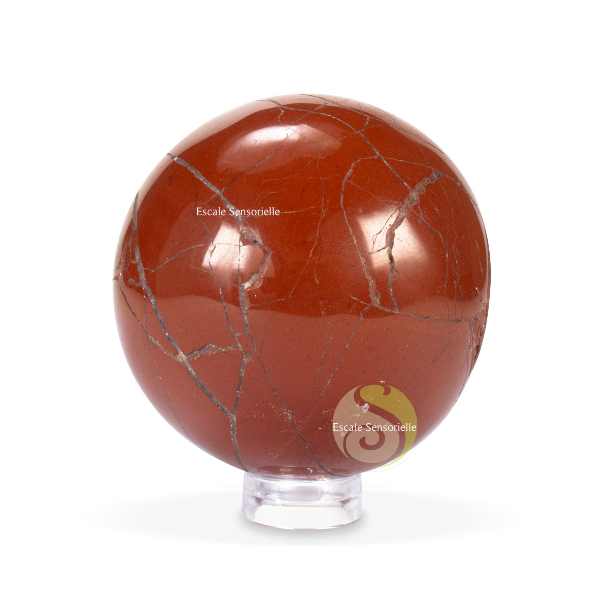 Sphère jaspe rouge Ø 50 mm pierre naturelle minéraux 