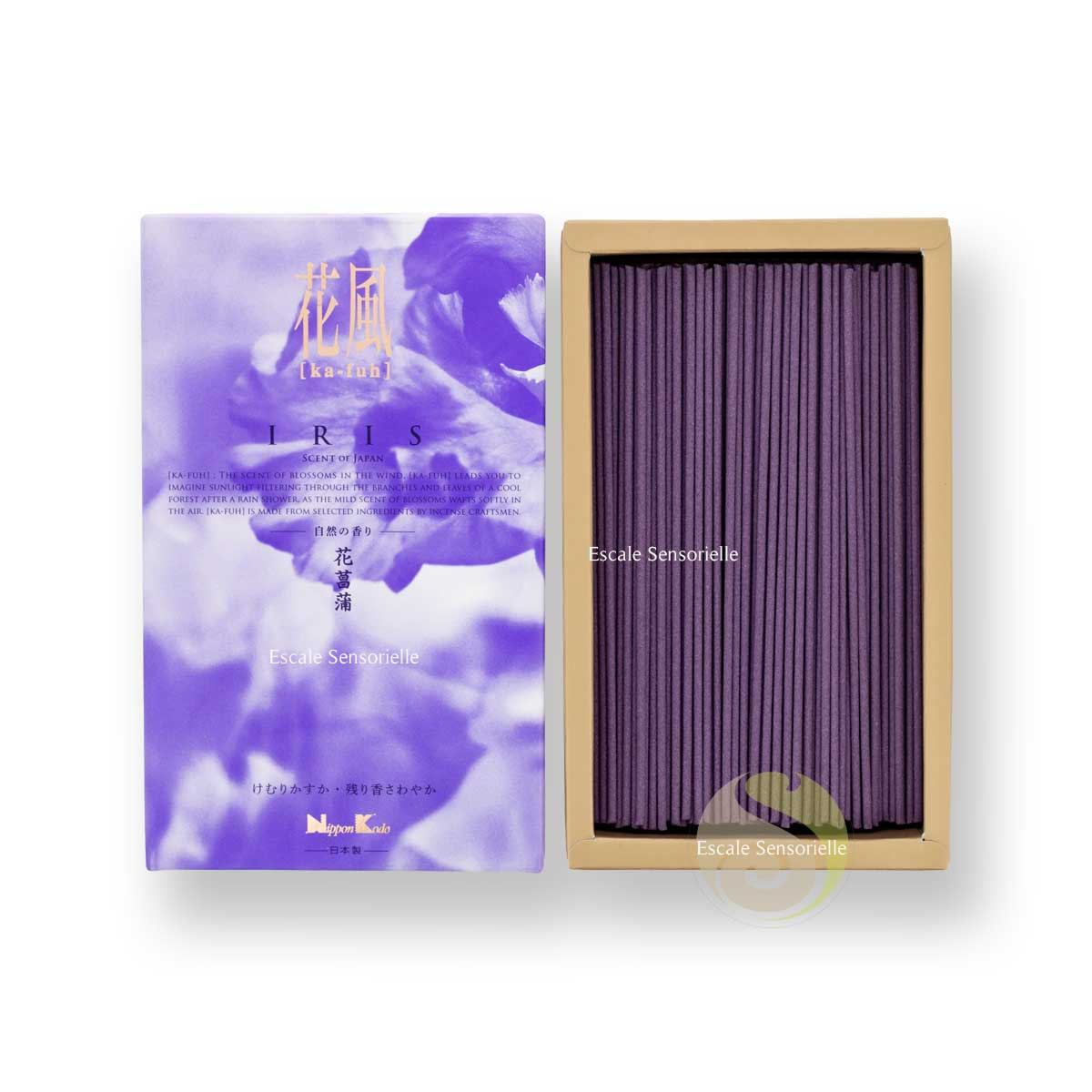 Encens iris Ka-fuh grande boite 400 bâtonnets sans fumée