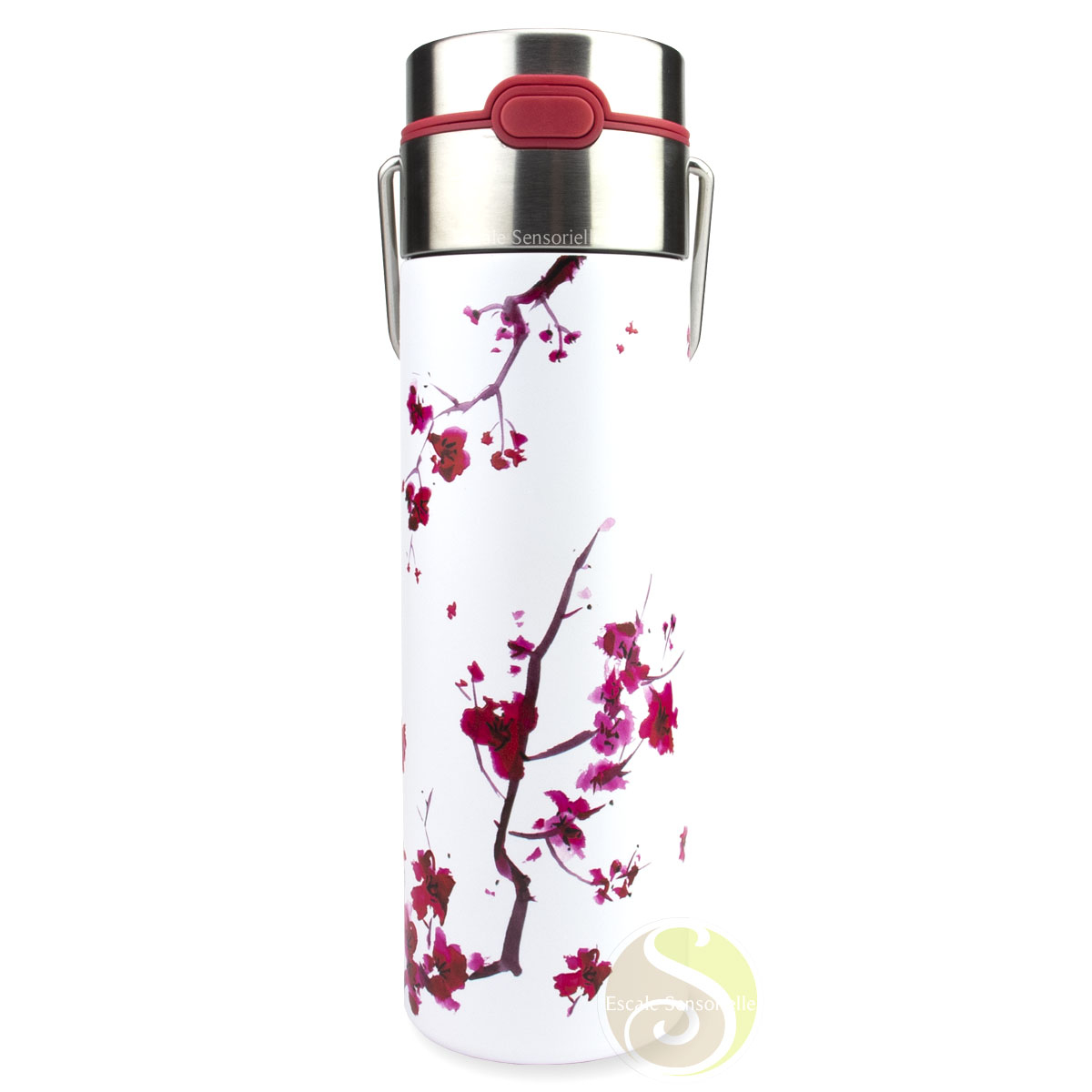 LEEZA by Eigenart cherry blossom bouteille isotherme filtre amovible inoxydable