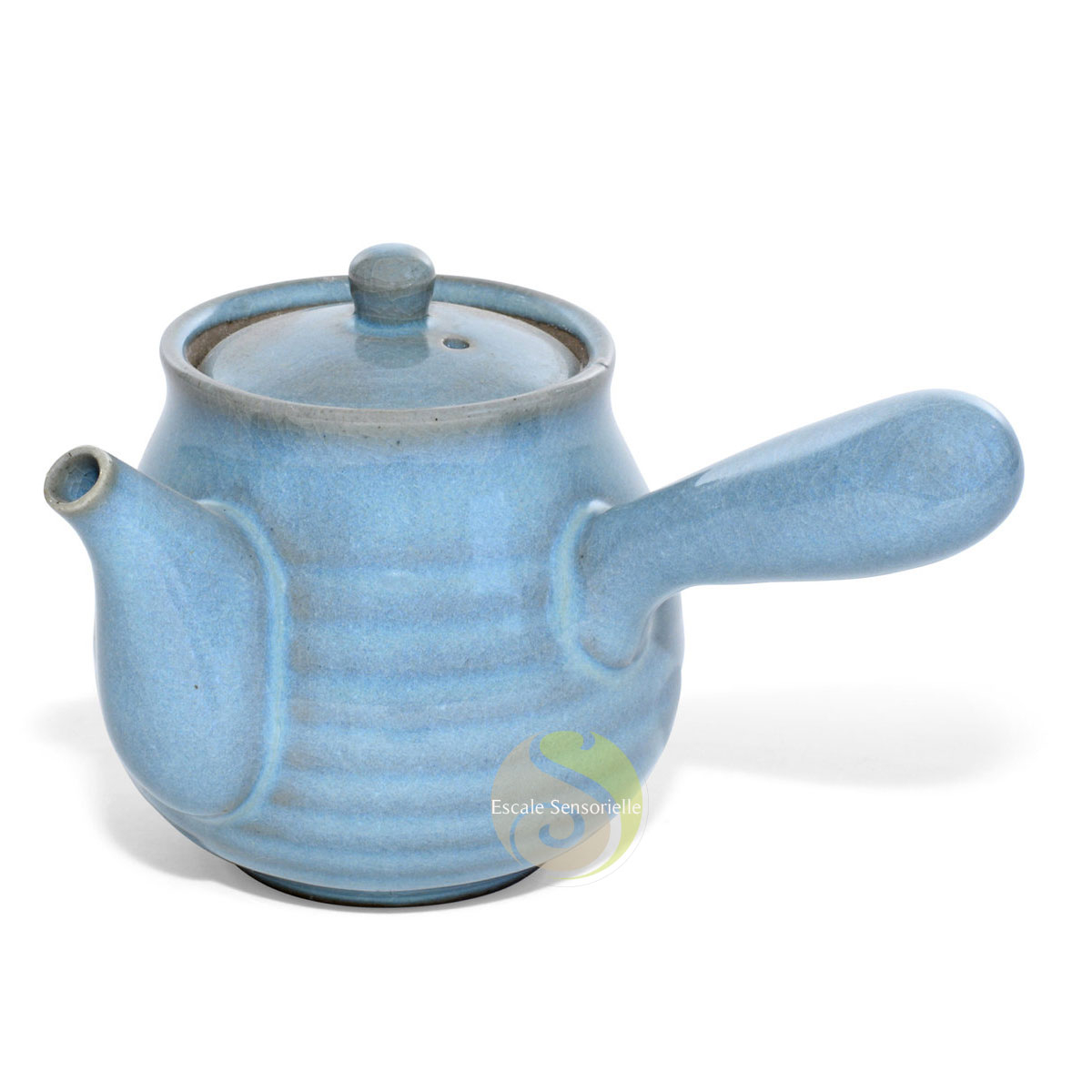 Théière avec filtre amovible inox 250ml yokode kyusu céramique bleu ciel Mizu