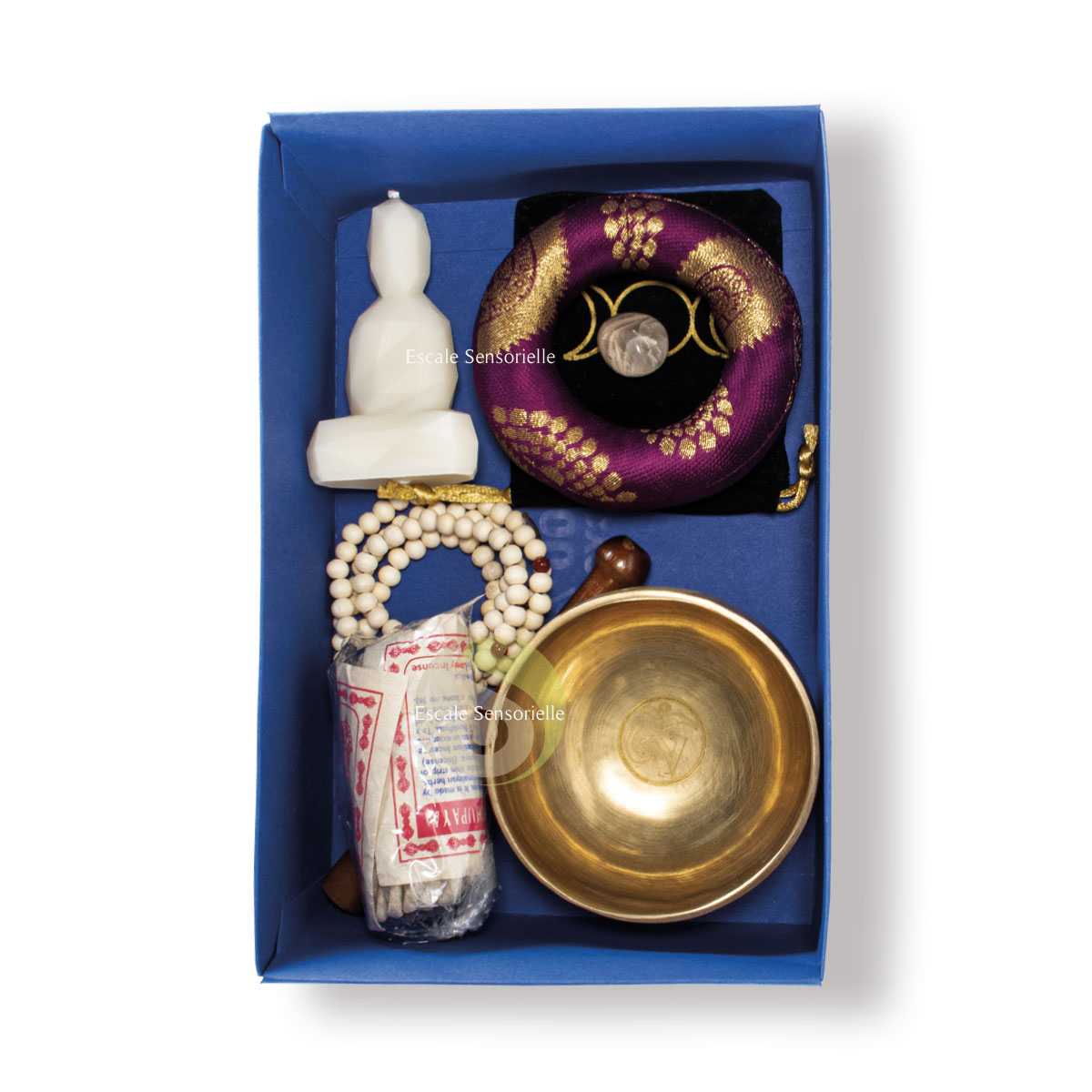 L'essentiel pour méditer coffret Luna bol tibétain