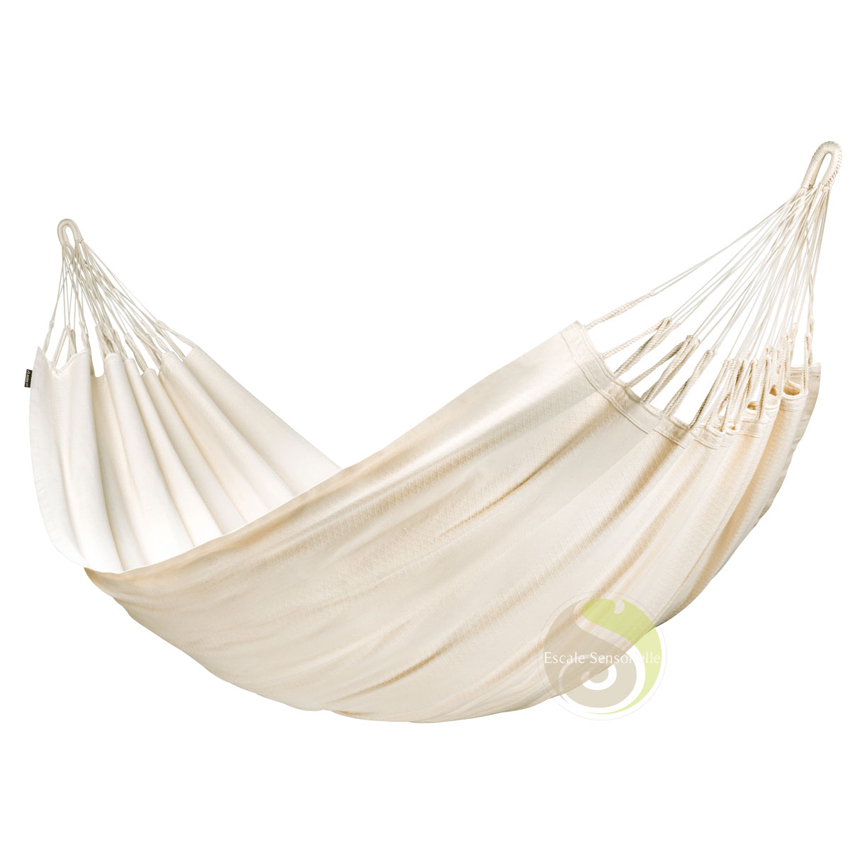 Hamac double coton bio modesta latte La Siesta certifié GOTS