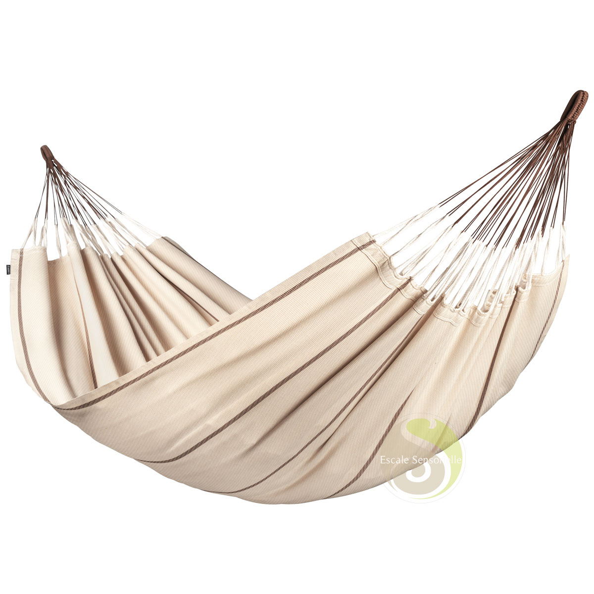 Hamac double coton bio modesta nougat La Siesta certifié GOTS