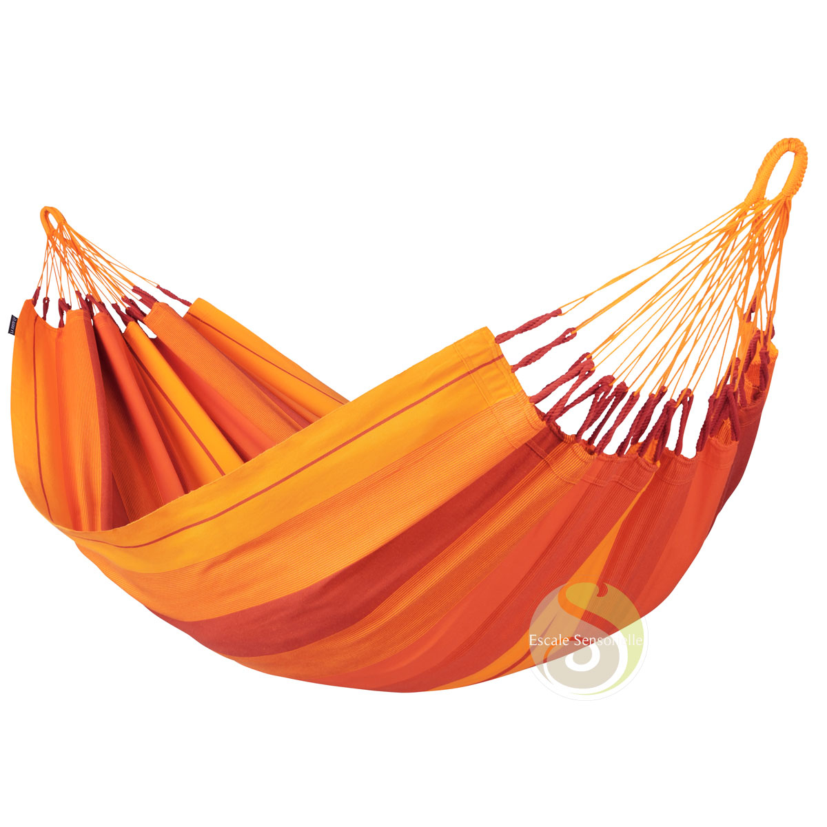 Modesta orange volcano La Siesta en coton bio 300cm