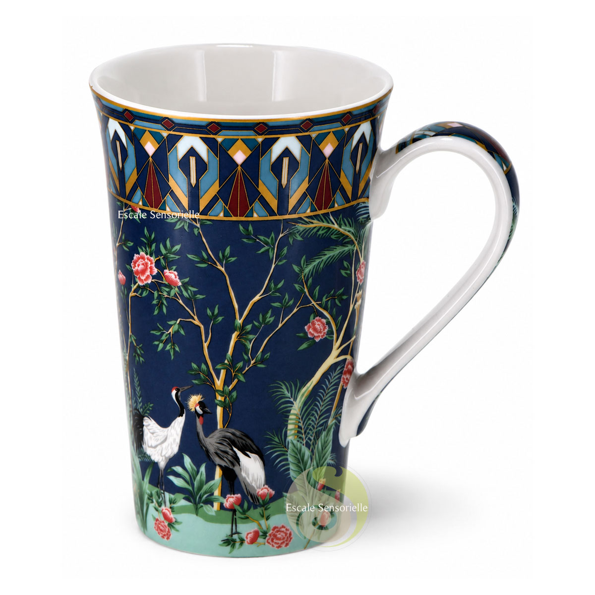 Grand mug XXL mandalay de 600ml en céramique fine