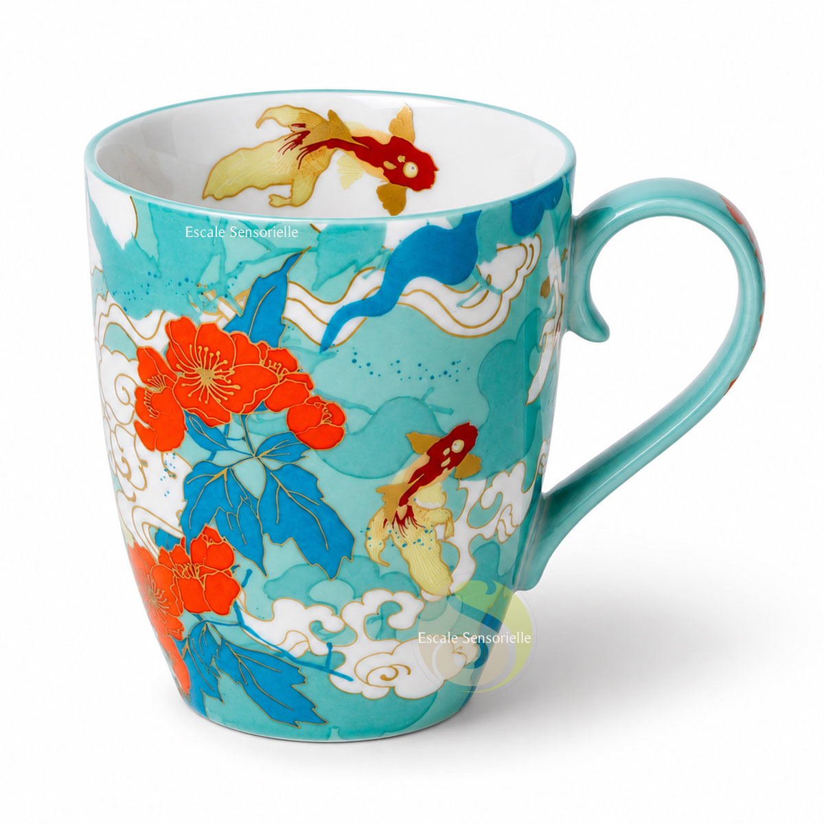 Mug goldfish 340ml en céramique collection Kawaii pour thé, infusion ou café