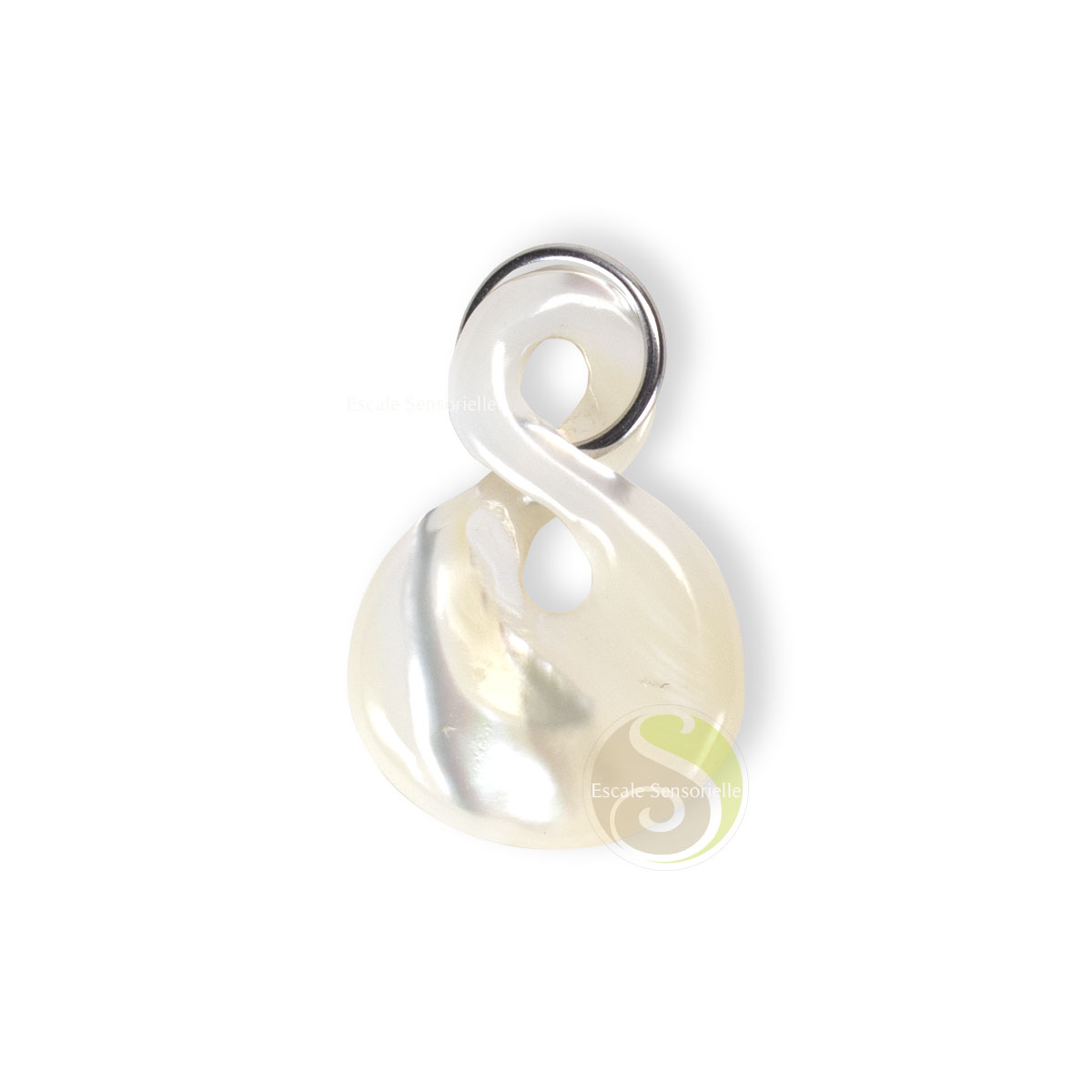Maori pikorua paua twist infini pendentif bijoux nacre