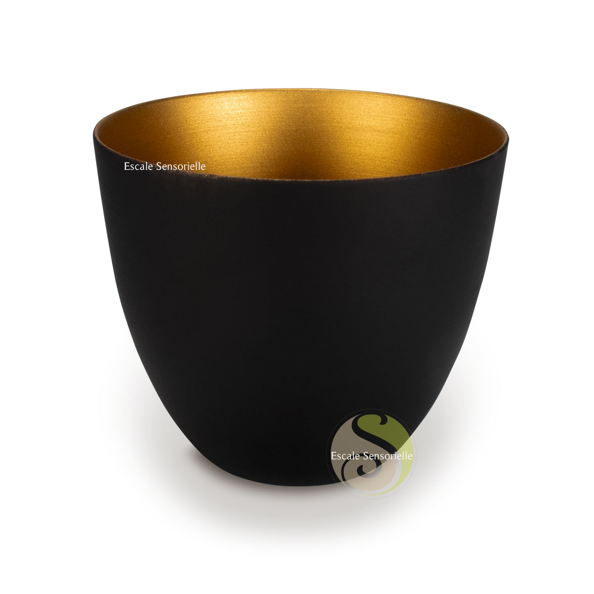 Photophore votive noir & cuivre élégant raffiné décoration luxe