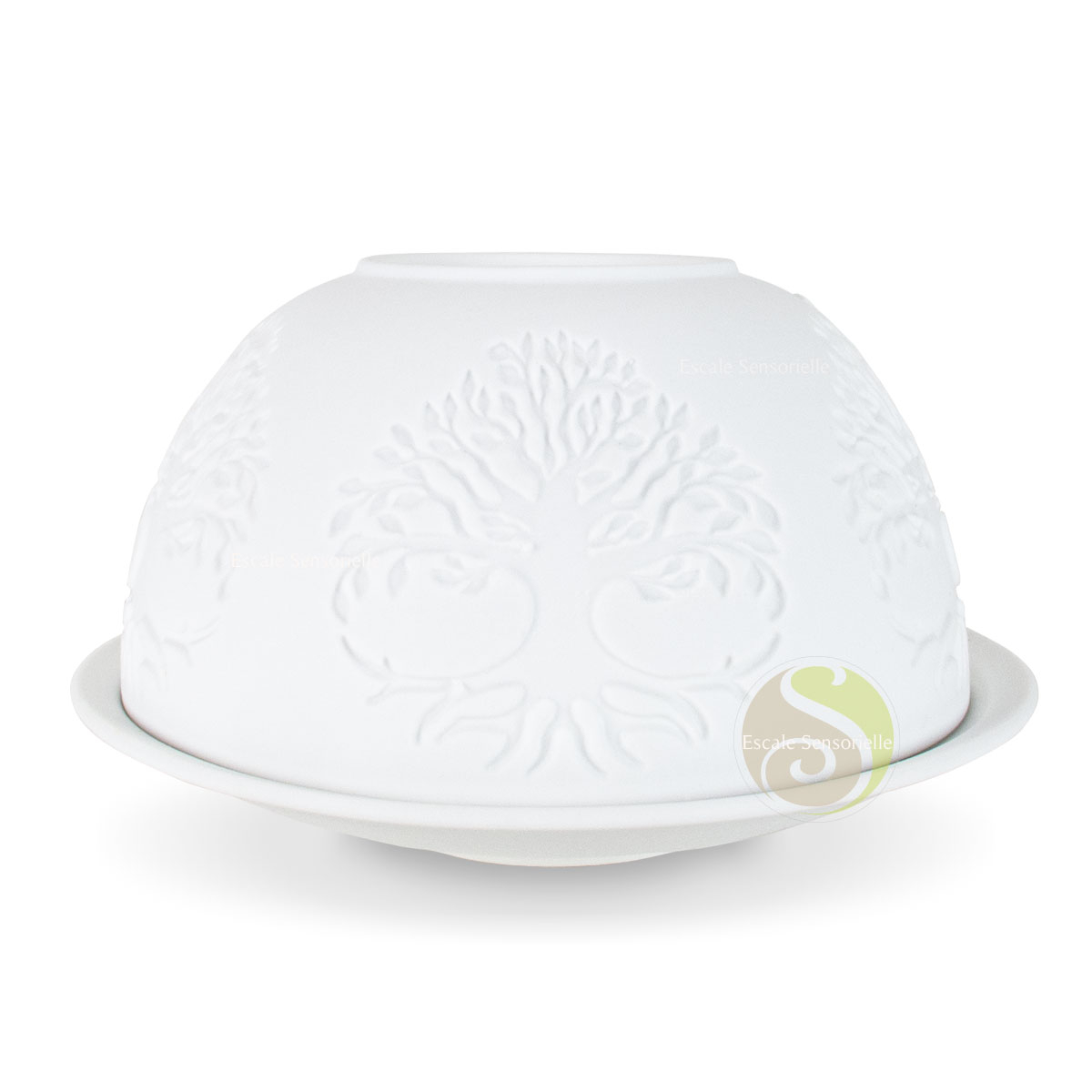 Photophore arbre de vie lithophanie bougie ambiance protection