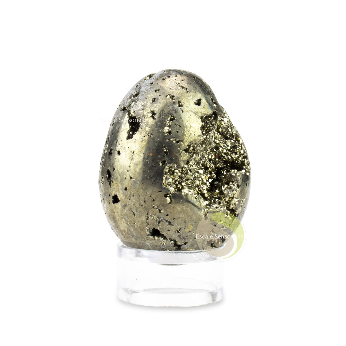 Oeuf pyrite pierre d'énergie naturelle lithothérapie