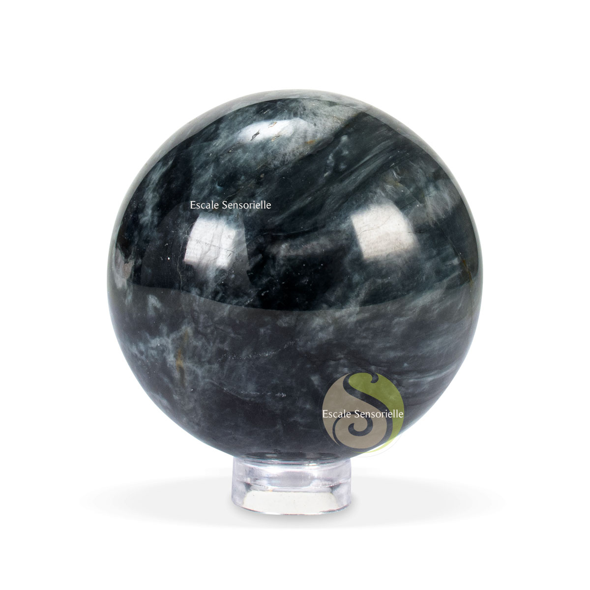 Quartz œil de chat sphère pierre minérale naturelle apporte énergie et courage