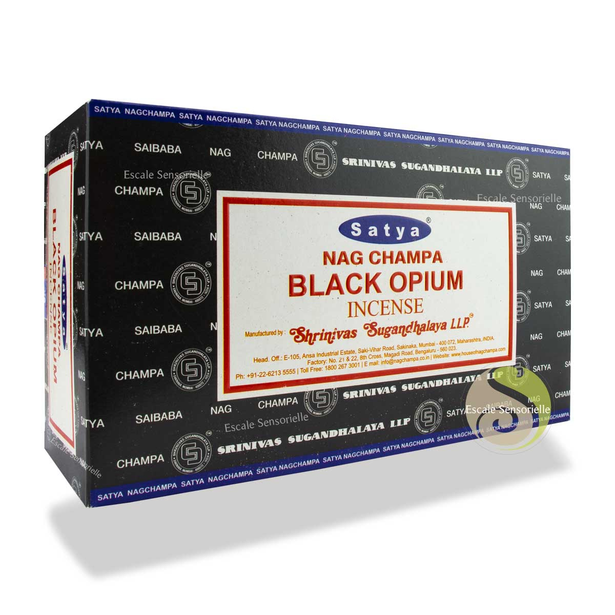 Black opium Satya encens naturel indien parfum de résines et d'opium