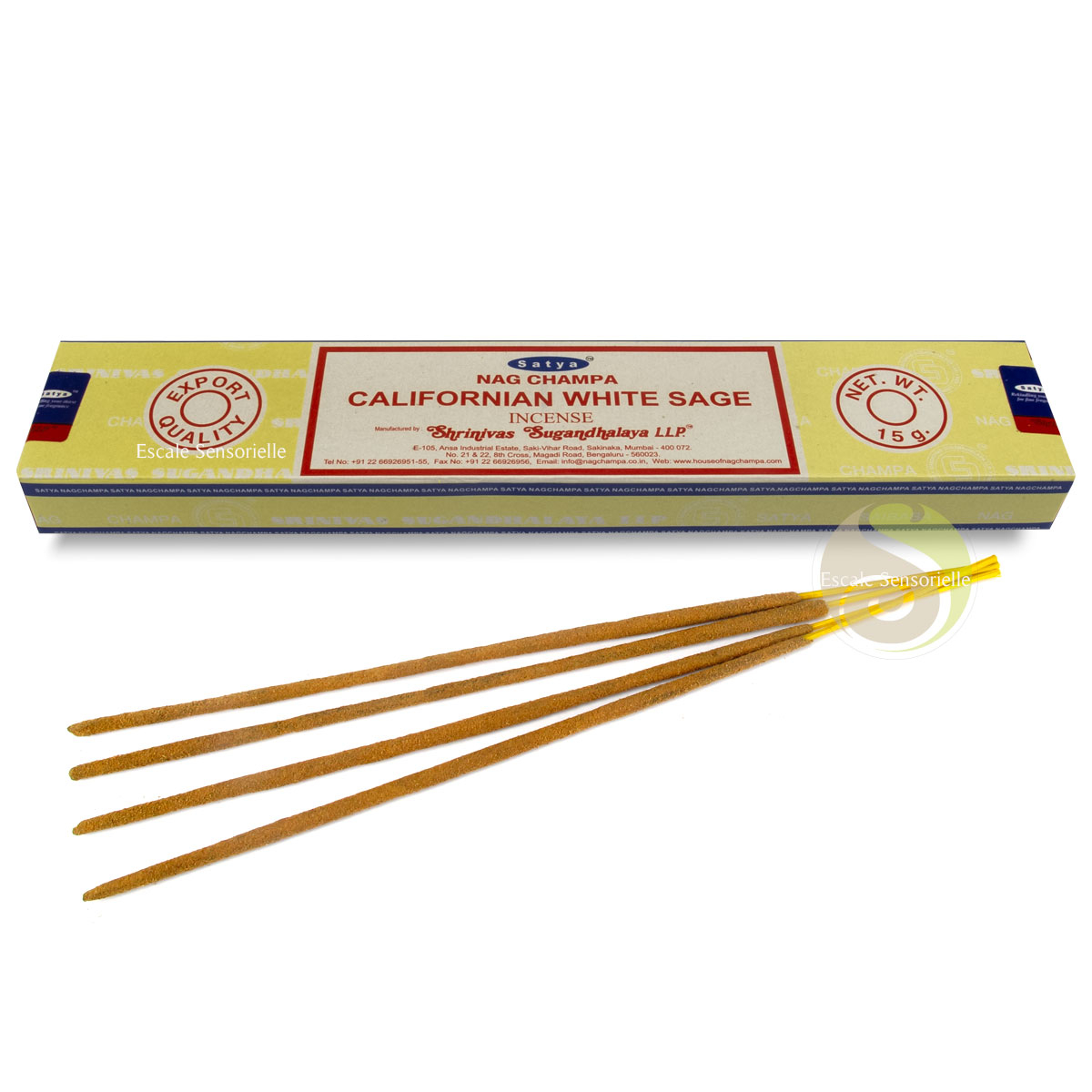 Encens californian white sage Satya indien naturel parfum aromatique puissant purificateur