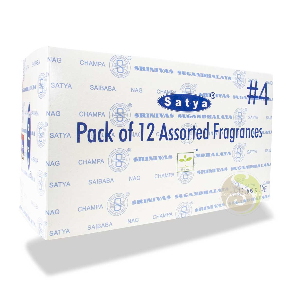 Boite de 12 parfums de Satya encens indien 15g pack collection #4