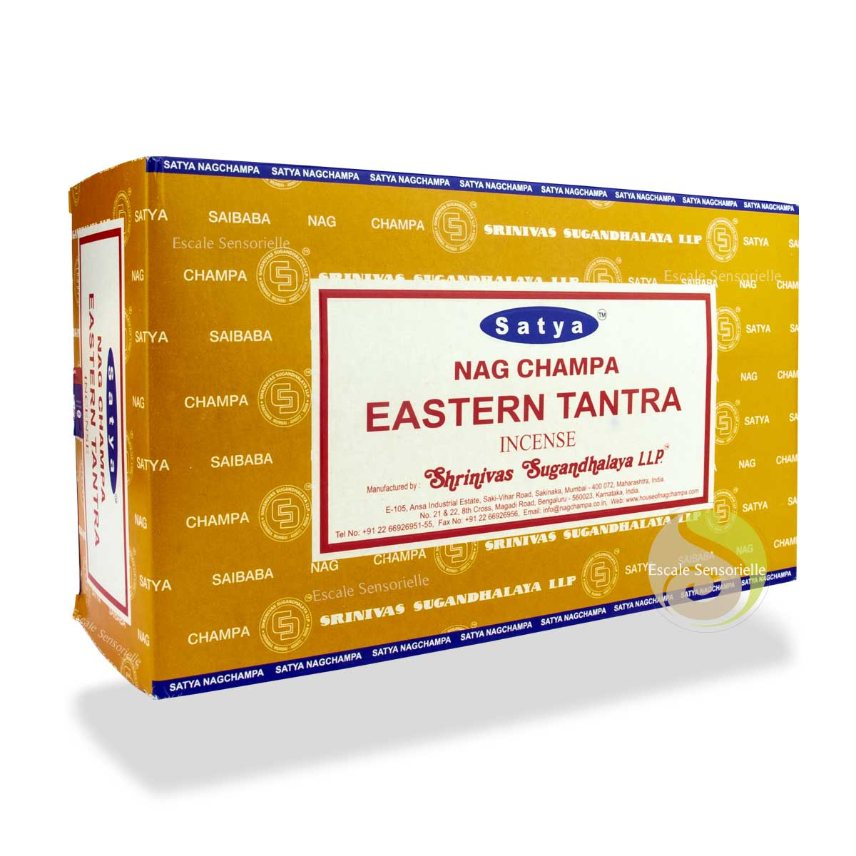Eastern tantra Satya encens naturel indien parfum nag champa, miel favorise le bonheur
