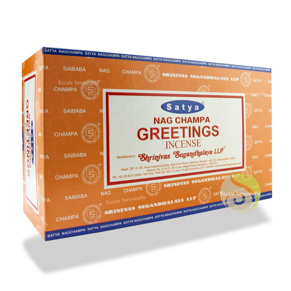Greetings Satya encens naturel indien parfum de fruit, d'épices, nag champa
